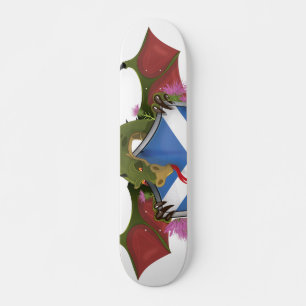Draak gewikkeld rond Schots Schild Persoonlijk Skateboard