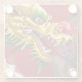 Draak  glazen onderzetter (Achterkant)