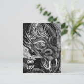 Draak 'Good Luck' briefkaart (Staand voorkant)
