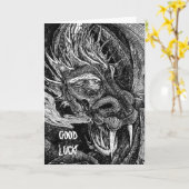 Draak 'Good Luck': de voortekst van de groentekaar Kaart (Gele Bloem)