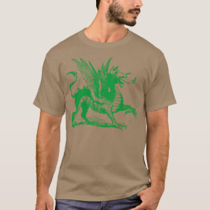 Draak Gravure - Gras Groen T-shirt