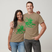 Draak Gravure - Gras Groen T-shirt (Unisex)