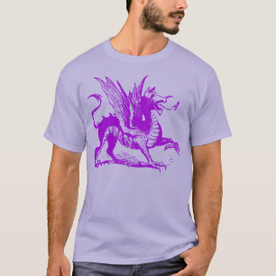 Draak Gravure - Paars T-shirt