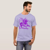 Draak Gravure - Paars T-shirt (Voorkant volledig)