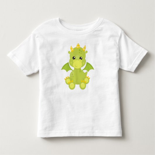 Draak, groene draak, kleine draak, magisch kinder shirts (Voorkant)
