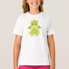 Draak, groene draak, kleine draak, magisch t-shirt