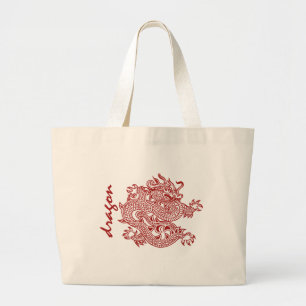 draak grote tote bag
