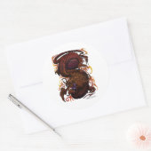 Draak (het Ontwerp van de Handtekening) Ronde Sticker (Envelop)