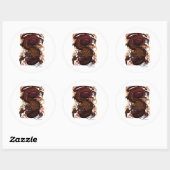 Draak (het Ontwerp van de Handtekening) Ronde Sticker (Vel)