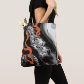 Draak, Hiroshige, Ukiyo-e Tote Bag (Dichtbij)