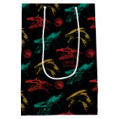 Draak hoofd patroon medium cadeauzakje (Achterkant)