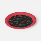 Draak hoofd patroon papieren bordje (Gekanteld)