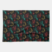 Draak hoofd patroon theedoek (Horizontaal)