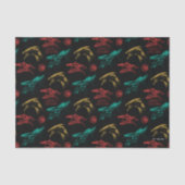 Draak hoofd patroon tissuepapier (Voorkant)