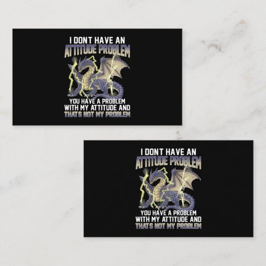 Draak ik heb geen probleem met de houding... je he visitekaartje (Voorkant / Achterkant)