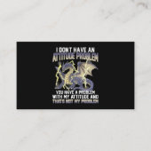 Draak ik heb geen probleem met de houding... je he visitekaartje (Voorkant)