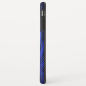 Draak in Chrome als blauwe koolstofvezel Case-Mate iPhone Case (Achterkant/links)