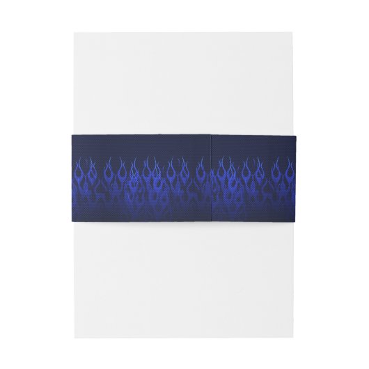 Draak in Chrome zoals blauwe koolstofvezelstijlen Uitnodigingen Wikkel (Achterkant Voorbeeld)