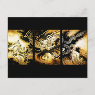 Draak in de Clouds Hiroshige Briefkaart