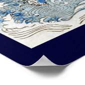 Draak in de Clouds Japans Kunst Poster (Hoek)