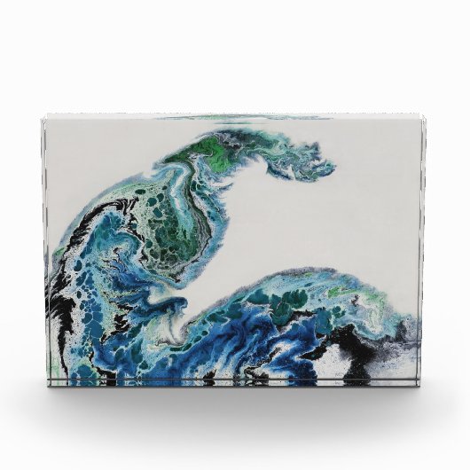 Draak in de golven – Abstracte Oceaafoto Blok (Voorkant)