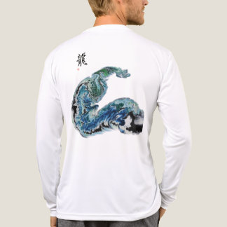 Draak in de golven – Abstracte Oceaan Energie T-Sh Tri-Blend Shirt