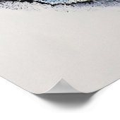 “Draak in de golven – Abstracte oceaan energiepost Poster (Hoek)