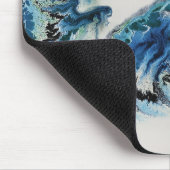 Draak in de golven – Abstracte Oceaan Muismat (Hoek)