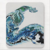 Draak in de golven – Abstracte Oceaan Muismat (Voorkant)