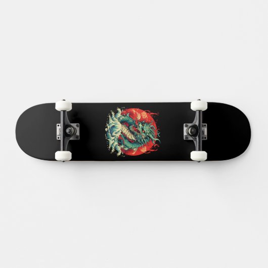 Draak in de golven persoonlijk skateboard (Horizontaal)