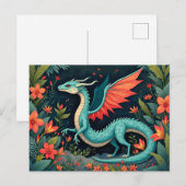 Draak in de jungle briefkaart (Voorkant / Achterkant)