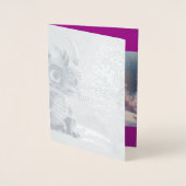 Draak in de sneeuw. folie kaarten (Voorkant)