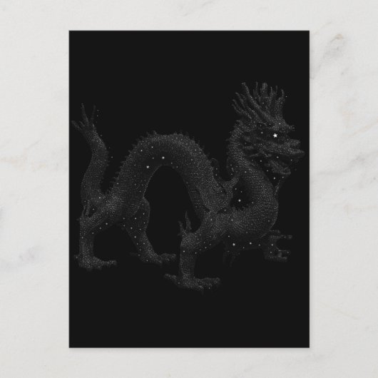 Draak in de sterren briefkaart (Voorkant)