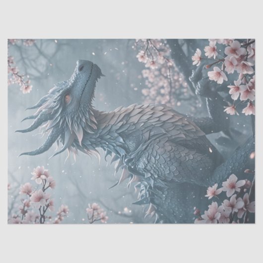 Draak in de tuin tissuepapier (Voorkant)