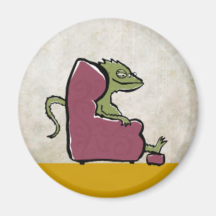 draak in een gemakkelijke stoel magneet