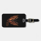 Draak in Flames Behind Sword Bagagelabel (Voorkant horizontaal)