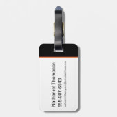 Draak in Flames Behind Sword Bagagelabel (Achterkant verticaal)