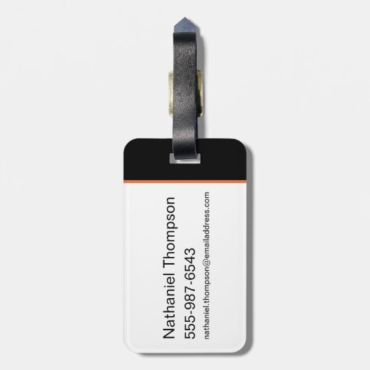 Draak in Flames Behind Sword Bagagelabel (Achterkant verticaal)