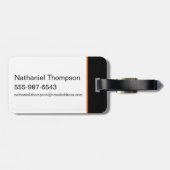 Draak in Flames Behind Sword Bagagelabel (Achterkant horizontaal)