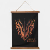 Draak in Flames Behind Sword Hangend Wandkleed (Voorkant)