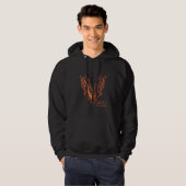 Draak in Flames Behind Sword Hoodie (Voorkant volledig)