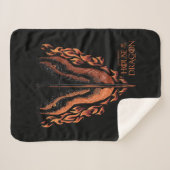 Draak in Flames Behind Sword Sherpa Deken (Voorkant (horizontaal))