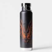 Draak in Flames Behind Sword Waterfles (Links)