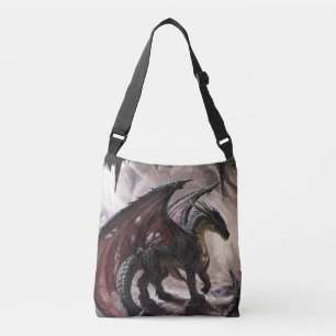 Draak in grot crossbody tas
