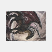 Draak in grot fleece deken (Voorkant (Horizontaal))