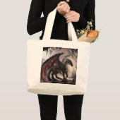 Draak in grot grote tote bag (Voorkant (product))