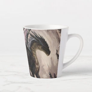 Draak in grot latte mok
