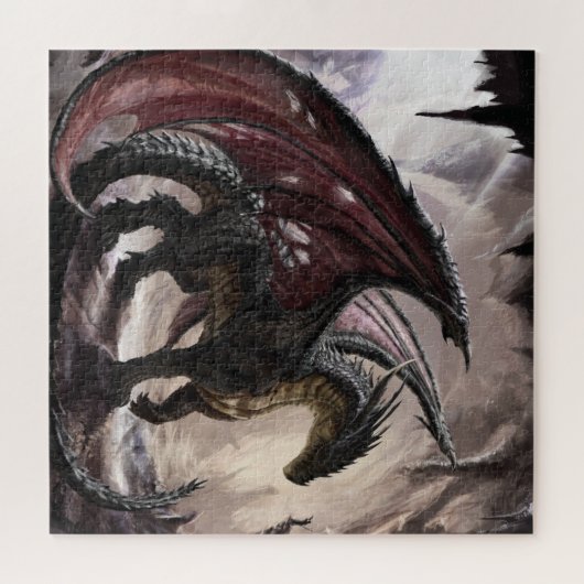 Draak in grot legpuzzel (Horizontaal)