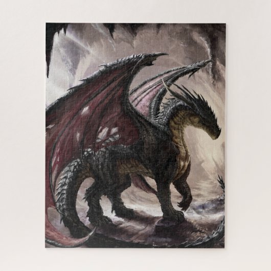Draak in grot legpuzzel (Verticaal)