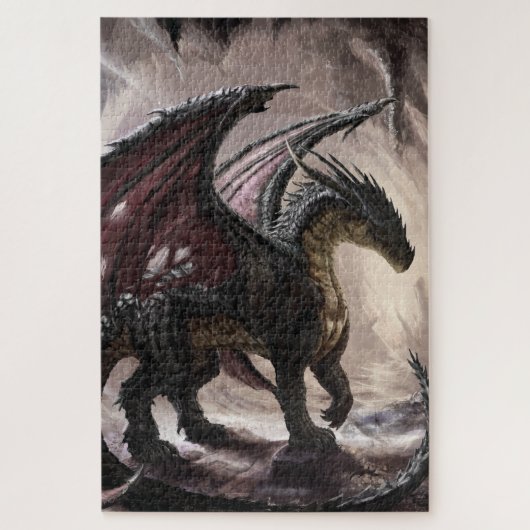 Draak in grot legpuzzel (Verticaal)